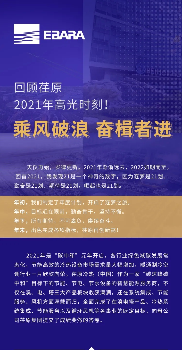 “乘风破浪 奋楫者进”——回顾荏原2021年高光时刻！